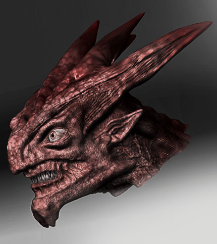 3D Modell Sculpting Head Charakterstudie Devil