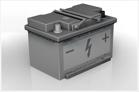 3D-Modell einer Starterbatterie für PKW´s | Projekt WWW.SIMPARTS.EU