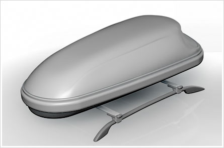 3D-Modell eines Dachgepäckträger/ Cargobox für PKW´s | Projekt WWW.SIMPARTS.EU